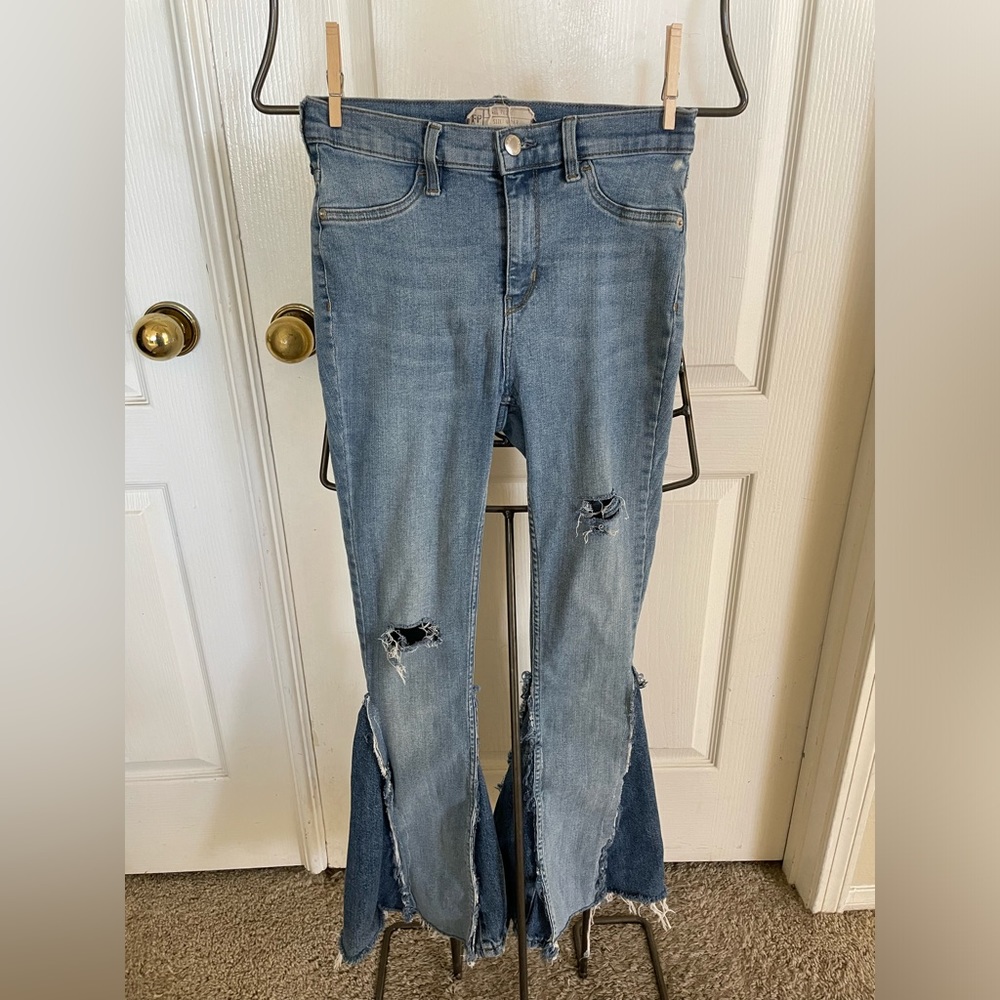 Upcycled Free People Flare Jeans